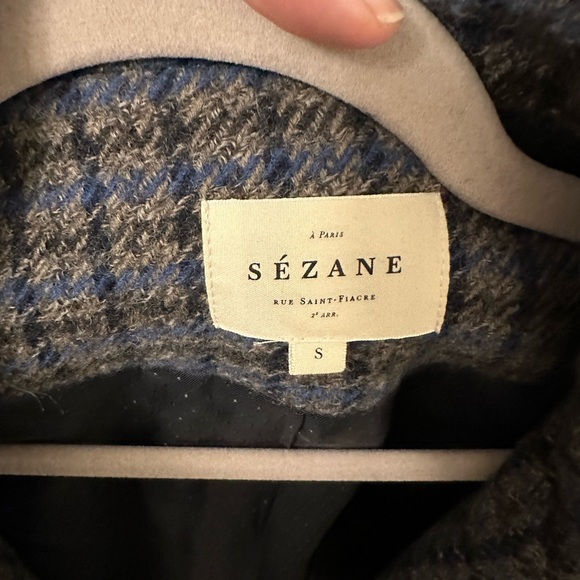 Sezane Will Jacket Edinburgh Check Print - Size S - Picture 7 of 7
